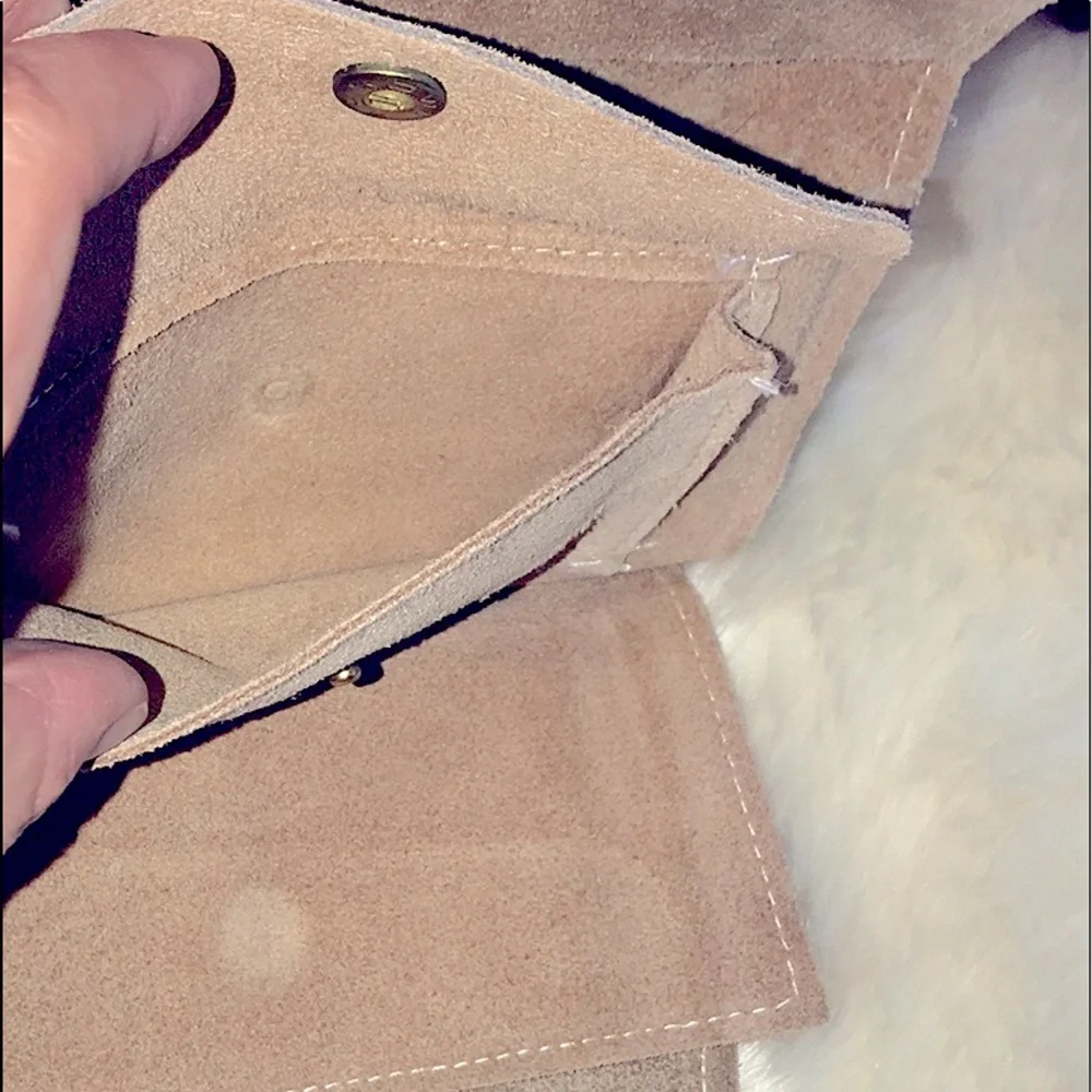 Butter Soft Leather Suede TriFold Wallet, Coin Pockets & Checkbook/Calendar